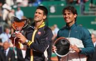 Rafael Nadal (right) and Novak Djokovic at the ATP Masters Series Monte Carlo in 2013